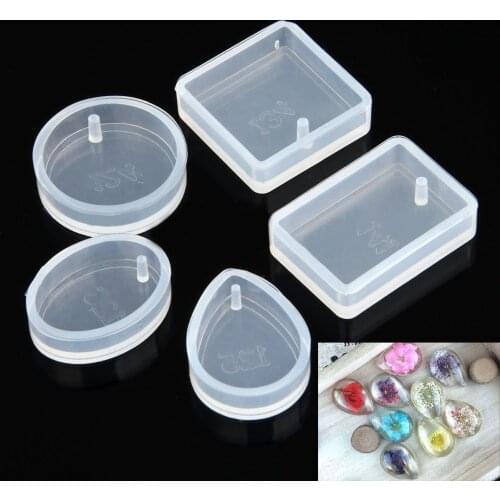 5pcs/set New Silicone Mould Mold for DIY Resin Round Necklace Jewelry Pendant Making
