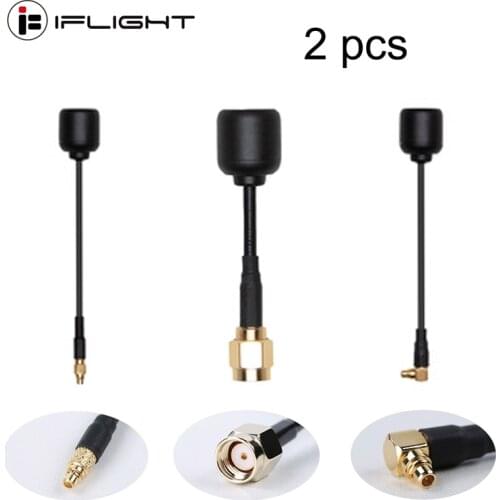 2pcs 5.4GHz-6GHz LHCP Antenna with MMCX 90°/MMCX Straight/SMA Connector for DJI Digital FPV System Racing Drone