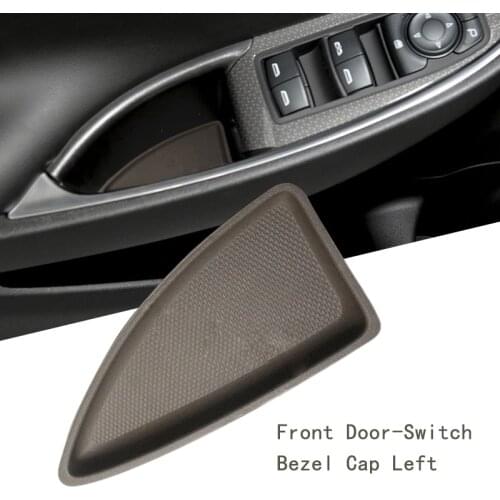 Car Front Door Left Door Switch Bezel Cap Bolt Cover Decoration Coffee 23451118 Fit for Chevrolet Malibu 2016 2017 2018