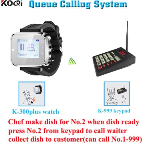 Paging System Keyboard Wireless Restaurant Caller Watch Calling Vibrate Queue System