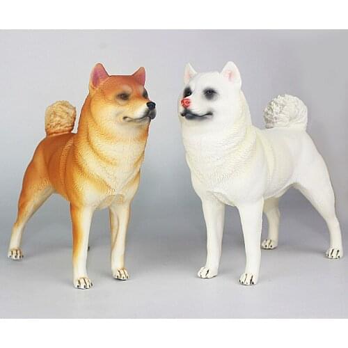One piece real life Shiba Inu model plastic dog doll gift about 17x6.8x15cm xf2494