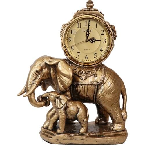 Elephant Clock Living Room Fashion Clocks Home Clock Pendulum Desktop Desktop Pendulum Clock Creative Art Quartz Clock