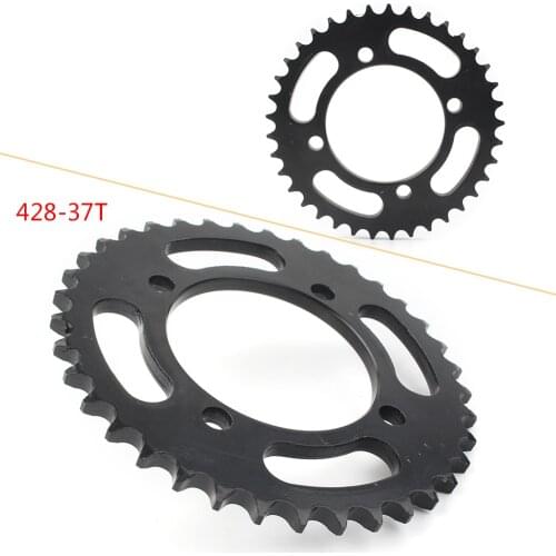 428 37T Black Rear Chain Sprocket 71mm for Motorcycle ATV Quad Pit Dirt Bike