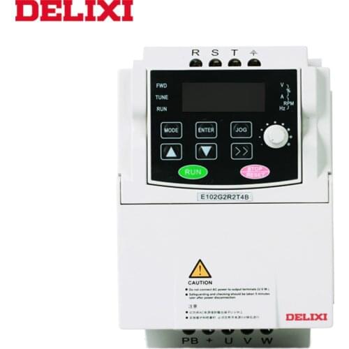 DELIX E102I frequency inverter AC 380V 3.7KW three phase output VFD Frequency Converter for motor speed 50HZ 60HZ Adjustable