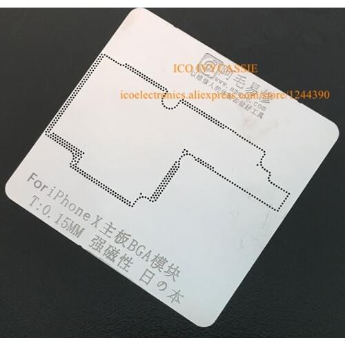 For iPhone X motherboard module BGA Stencil Anti Drum-up BGA Direct Heating Template 0.15mm Thickness