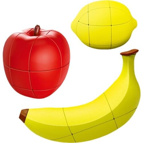 FanXin Fruit Magic Cube Professional Stickerless 3x3 Pear Orange Peach Lemon Cube Puzzle Game Speed Cubing Funny Toys