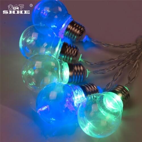 Battery Operated String Lights 2.5M 10 LED G50 Bulb Fairy Lights for Bedroom Garden Christmas Wedding Party Holiday Decoration
