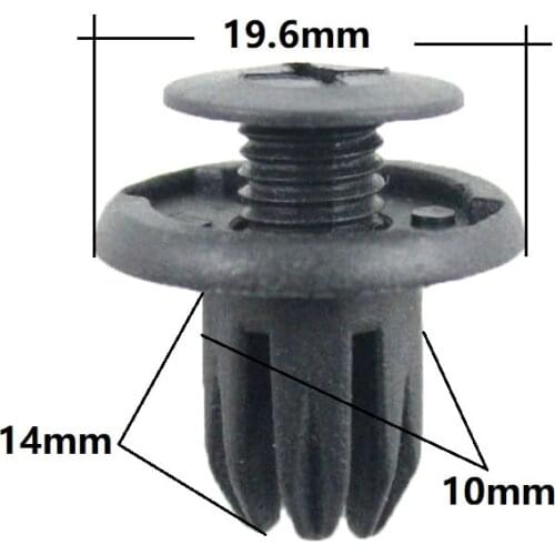 KA LI LI For Ford Honda Acura Opel Chery Car Screw Buckle Push in Bumper Retaining Clip Fastener Rivet 10mm Hole