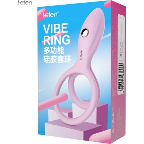 Leten Penis Rings Delay Ejaculation Vibrating Silicone Cock Ring Clit Stimulator Dildo Vibrator Adult Games Sex Toys For Couples