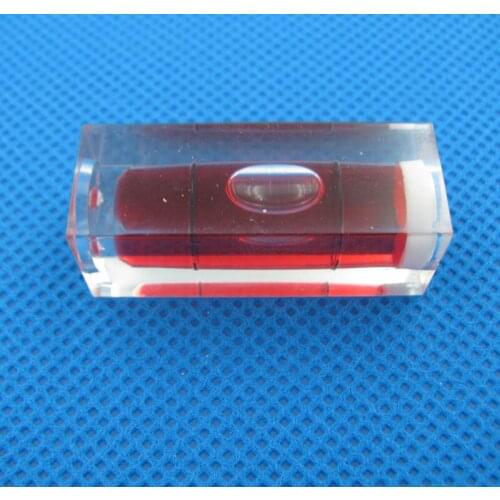 1 Pcs 15*15*40mm Square column Level Photo Frame accessories Cube Bubble Level Red Color