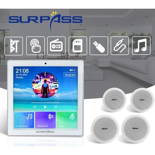 Smart Home Player Bluetooth Wall Amplifier Audio 4*10/20 HiFi PA Ceiling Speaker Stereo Sound Cheap Kit Background Music System
