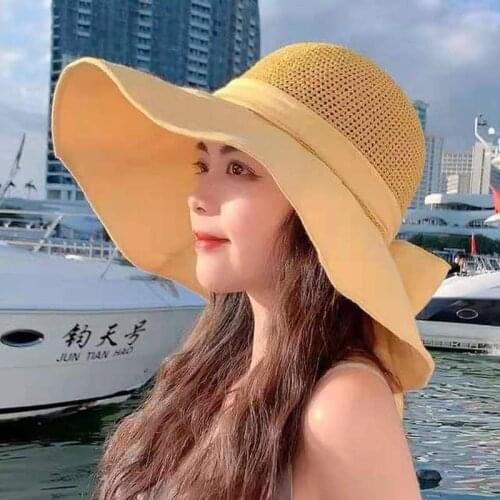 Bucket Hats Women 2021 Ladies Korean Outdoor Beach Caps New Spring Summer Patchwork Sun Protection Sun Hats Women Hats