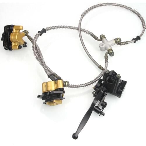 Front Hydraulic Twin Disc Brake Calipers System 110cc 125cc Quad Dirt Bike ATV
