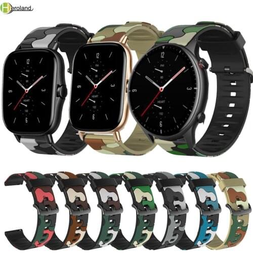 New colorful Silicone 20mm 22mm Watchstrap Band For Xiaomi Amazfit GTS 2 / GTR 2 Smart Wristband bracelet Accessories Wriststrap