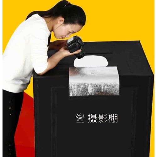 Photo Studio Light Box Folding LED Photo Box Tent 80cm Softbox Desktop Studio lighting with 3pcs Background