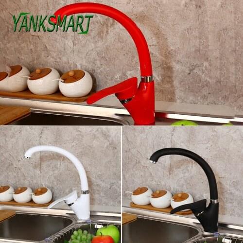 YANKSMART Kitchen 360 Swivel Degree Rotation Faucet Single Handle For Kitchen Basin Sink Deck Mounted Cold & Hot Mixer Tap