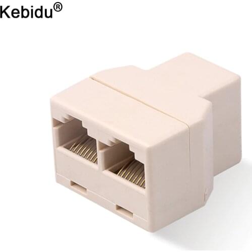 LAN Cable Splitter RJ45 Adapter Ethernet LAN Connector Extender CAT5 6 Network Converter Sockets 1 to 2 Dual Female Adaptor