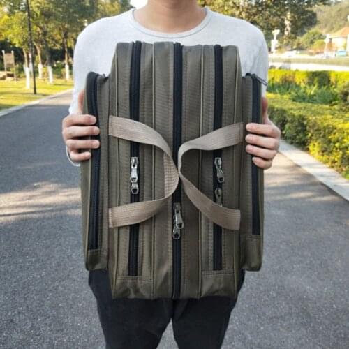 Portable 2/3 Layer Men Fishing Bag 50/60/70/80CM Fish Rod Carrier Oxford Fishing Pole Tools Male Waterproof Oxford Pesca XA220G
