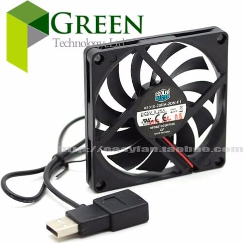 Cooler Master 8010 80MM USB cooling fan 8cm 80*80*10mm fan 5V 0.25A Super Silent fan with usb connector