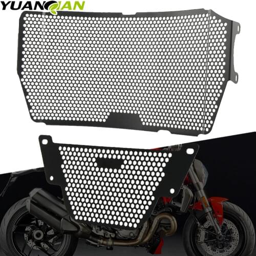 For Ducati Monster 1200 25 Anniversario Motorbike Radiator Grille Guard & Oil Cooler Protection Cover for Monster 1200 S/R 16-19