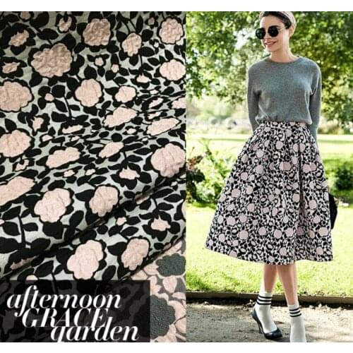 Polyester Jacquard Fashion Fabric Crisp Jacket DIY Fabrics Wholesale Cloth for Dress for Sewing Per Meter