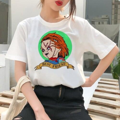 Womens T-shirt chucky T-shirt horror cool women Harajuku graphic T-shirt top fashion ulzzang female T-shirt femme