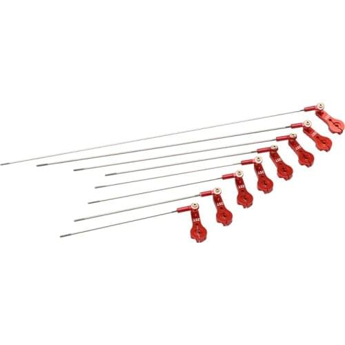 1Set M2 Linkage Pushrod Assembly L110-300mm Pull Rod+25T Metal Servo Arm Horn+Ball Joint/Ball Head Rod Ends for RC Model Boat