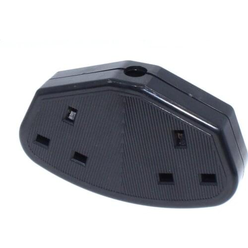 2 gang UK Standard Detachable Female Socket 13A British Power Cord Rewirable Connector 2 Outlet Socket