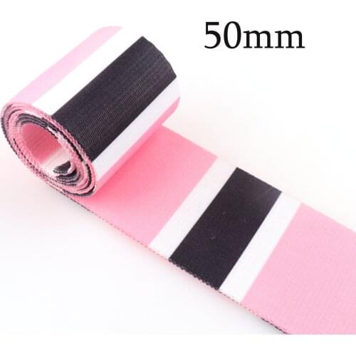 2" Pink Stripe Webbing belt handles Polyester webbing fabric nylon webbing dog collar handbag purse Backpack garment accessories