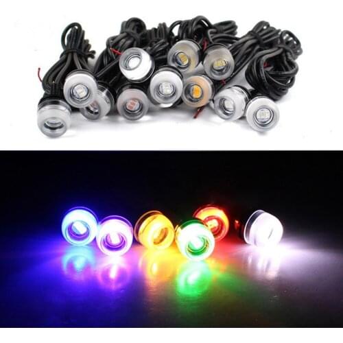 2Pcs Motorcycle LED Screw Bolt Tail License Plate Light SMD Amber Eagle Eye 3SMD 5630 LED Car DRL Daytime Running Driving Signal