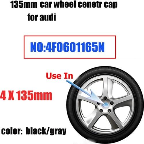 4pcs/set 135MM 5Claw Car Wheel Center Hub Caps car emblem badge cover For Audi A3 A4 A5 A6 A7 A8 Q5 R8 S4 S5 S6 TT 4F0601165N