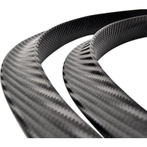 4Pcs Carbon Fiber Car Fender Flare Wheel Eyebrow Protector Rubber Sticker Strips