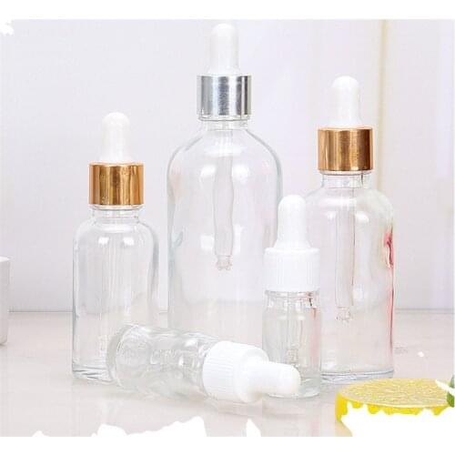 5ml 10ml 15ml 30ml 50ml Clear Glass Dropper Bottle with glass eye dropper pipettes for essential oils argan eliquid bottles