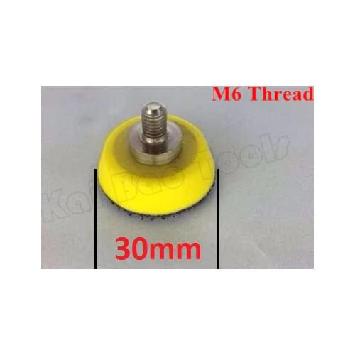 Sanding Pad Diameter 30mm Mini Backing Pad M6 Thread Abrasive Disc Pad HOOK and LOOP for Air Polisher Air Buffer