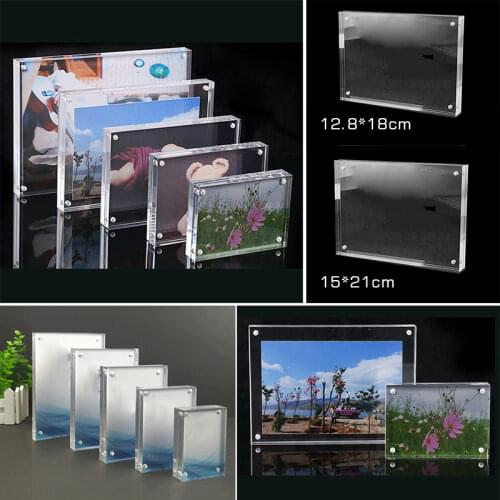 1 Piece Large Non-toxic Right Angle Acrylic Photo Frame Thickness 0.8+0.8cm Wedding Photos Price Tag Frames High Quality