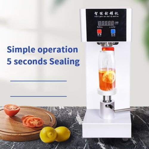 Automatic Cans Sealing Machine Sealer Milk Tea Shop Coffee Can Sealer Cola Aluminum Beer Drink Bottle Sealer 220V/110V