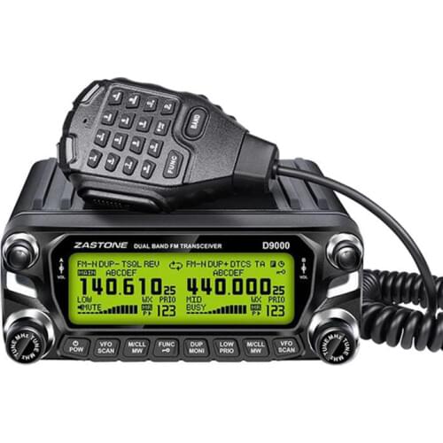 Zastone D9000 Car walkie talkie Radio Station 50W UHF/VHF 136-174/400-520MHz Two way radio Ham HF Transceiver