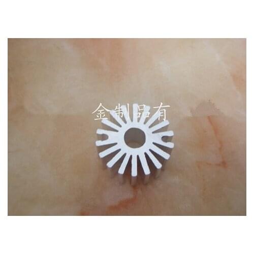 Free Ship 10PCS Diameter 20*5.5*10MM led cree led aluminum heat sink with hole Dense tooth lamp small sunflower radiator