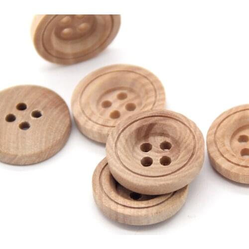 Big Natural Wood Round Sewing Buttons For Clothing Eco-Friendly Coat Sweater Decorative Handmade Quality Accessories Wholesale
