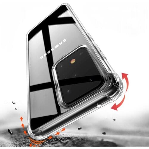 50pcs Air Cushion Case For Samsung Galaxy A01 A11 A21 A31 A41 A51 A71 A81 A91 A21S M11 M21 M31 Clear Soft TPU Silicone Cover