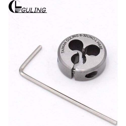 GULING HSSE Metric Left Hand Adjustable round Die M2.6X0.45L Eorrecting External Threads Dies for Stainless Steel