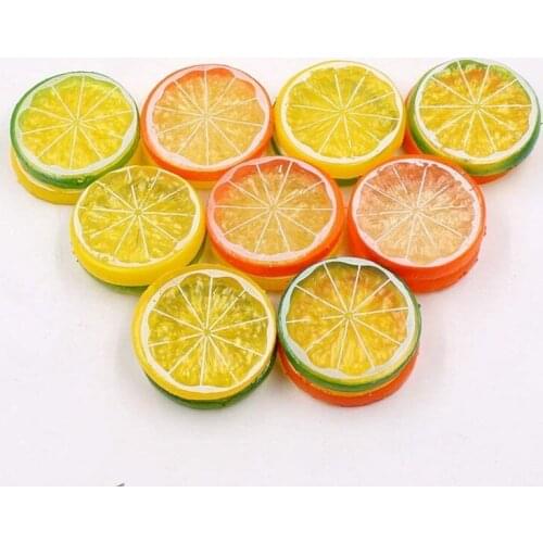 Artificial Lemon Slices, Artificial Fruit, Mini Lemon Slices, Plastic Fake Fruit Model, Party Wedding Decoration
