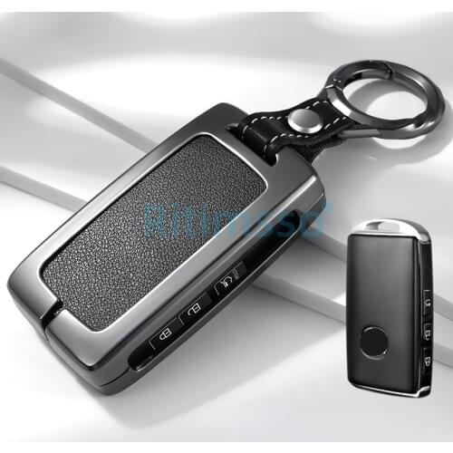 Alloy Leather Car Remote Key Cover Case Shell Fob For Mazda 3 Alexa CX4 CX5 CX-5 CX8 CX-30 CX30 2019 2020 Protector Accessories