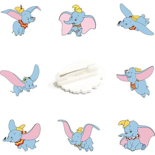 Disney Cute Dumbo Fashion Brooch Cartoon Pattern Children Clothes Collar Cartoon Brooch Jewelry Acrylic Epoxy Resin Accessories