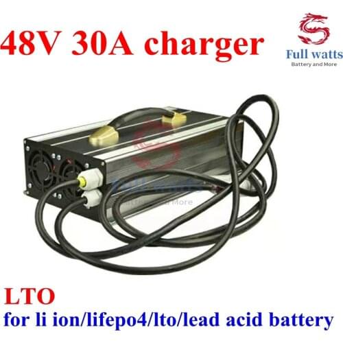 Can be customize 48v 30A charger for 13S 54.6V Lithium li ion 16s 58.4v lifepo4 20s 56v LTO 30A current smart charger 300ah