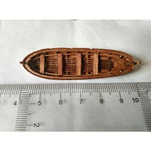 NIDALE model Hobby model kits Scale 1/96 62mm lenght mini lifeboat wooden model