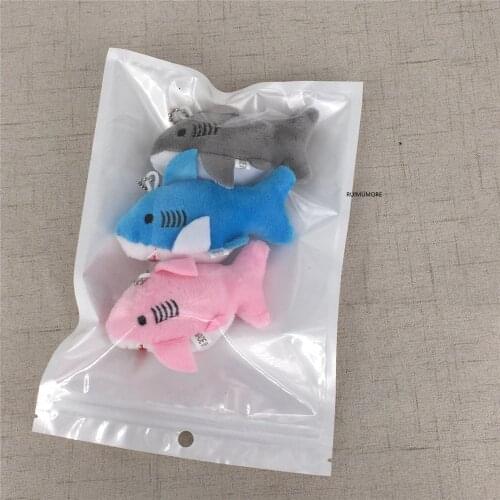 New 3Colors , Small Little Ocean Shark Plush Toy , Gift Shark Stuffed With Key Chain