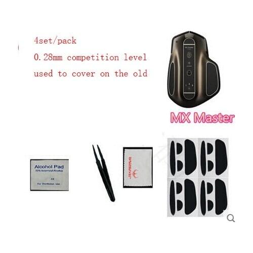 Hotline games Competition level mouse feet for logitech MX Master F4 mixed lubrication Silver pigment mouseskate mousepad