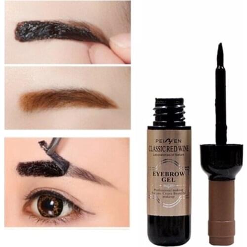 Peel Off Eyebrow Tattoo Gel Black Coffee Gray Red Wine Tattoo Brow Gel Tint Lasting Peel Off Eye Brow Tattoo Dye Eyebrow TSLM1