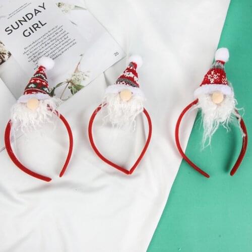 Attractive Lovely Christmas Headband Santa Claus Stripe Hat Headband Xmas Party Kids Favor Headwear Christmas Decorations Party